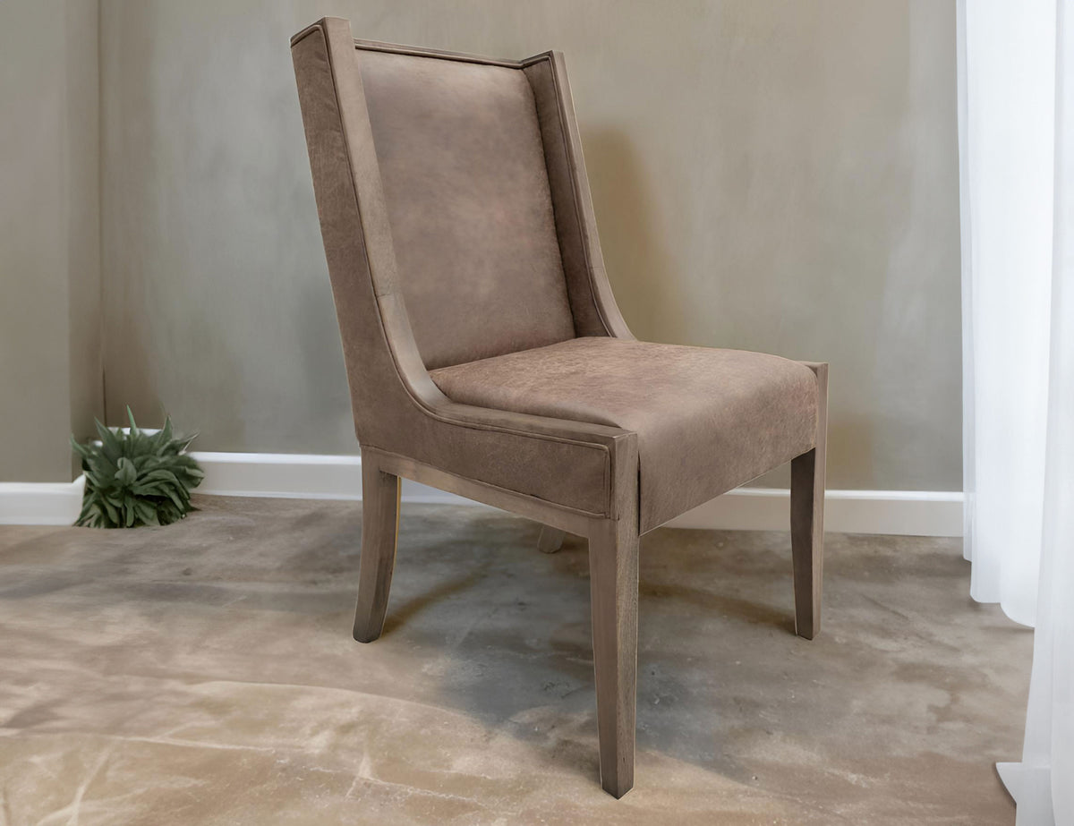 Mezquite Upholstered Chair, Brown, Wooden Chair - IFD6622CHU