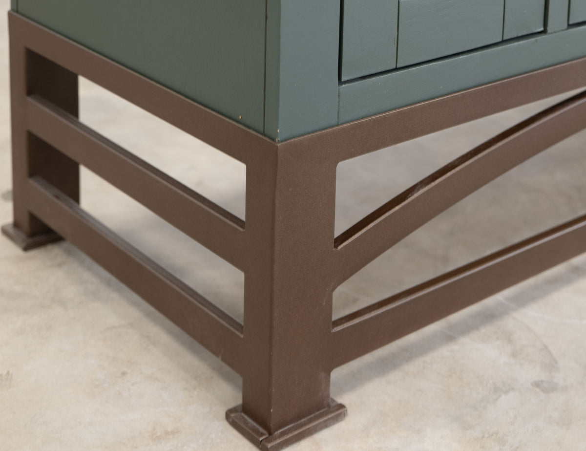 Obsidian Hutch, Green/Brown, 6 Door