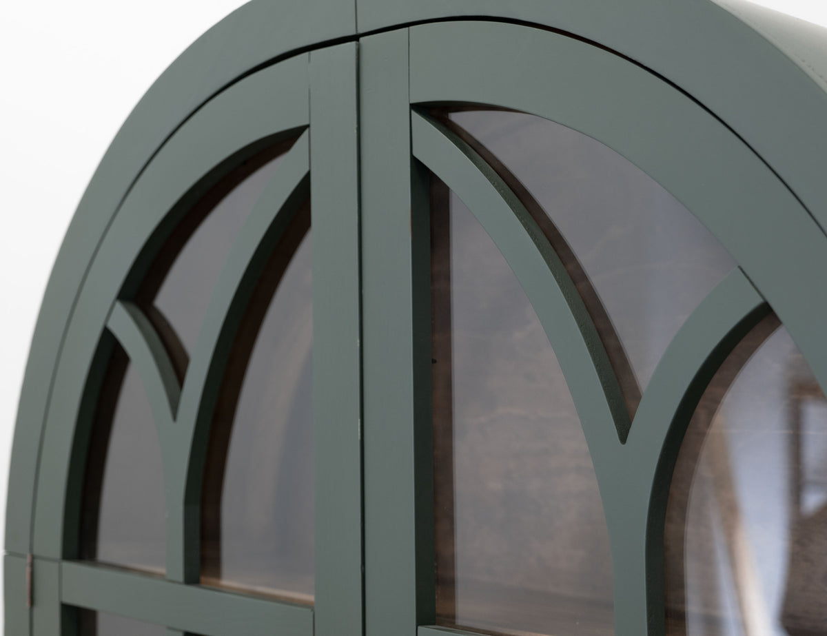 Obsidian Hutch, Green/Brown, 6 Door
