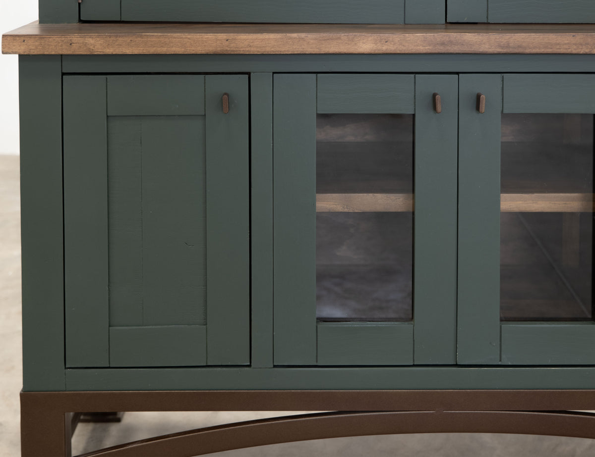 Obsidian Hutch, Green/Brown, 6 Door