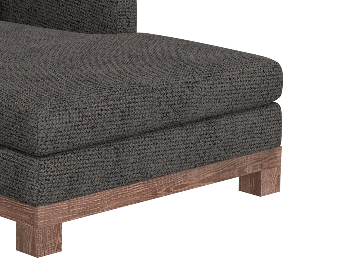 Samba Chaise, Gray, Wooden Frame & Base, Sectional - IUP298-CSE-RT-121