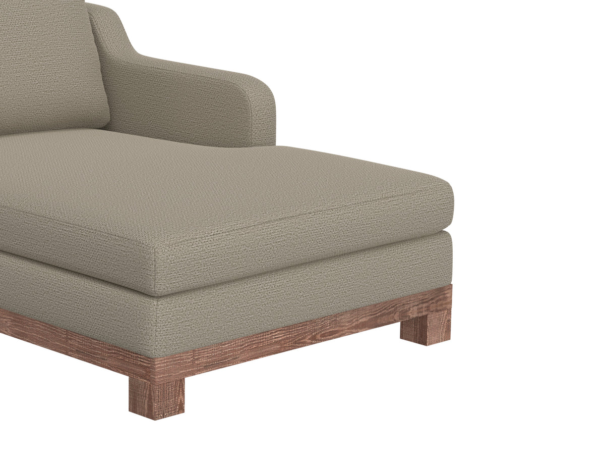 Samba Chaise, Gray, Wooden Frame & Base, Sectional - IUP298-CSE-RT-151