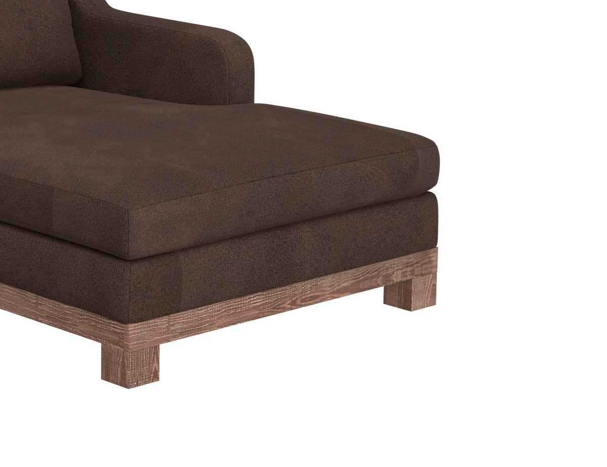 Samba Chaise, Brown, Wooden Frame & Base, Sectional - IUP298-CSE-RT-212