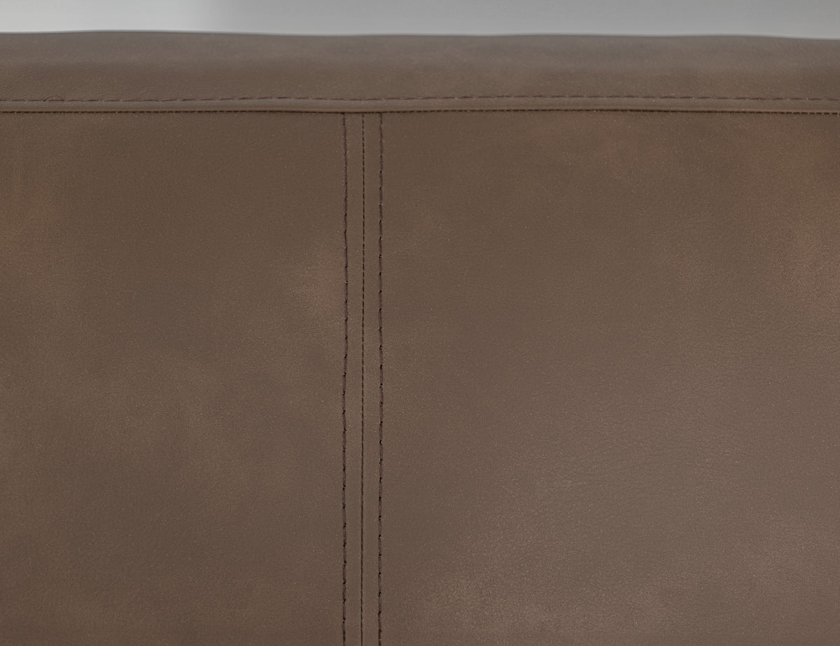 Balam Ottoman, Brown, Wooden Frame & Base, Upholstered Seat - IUP422-OTT-231