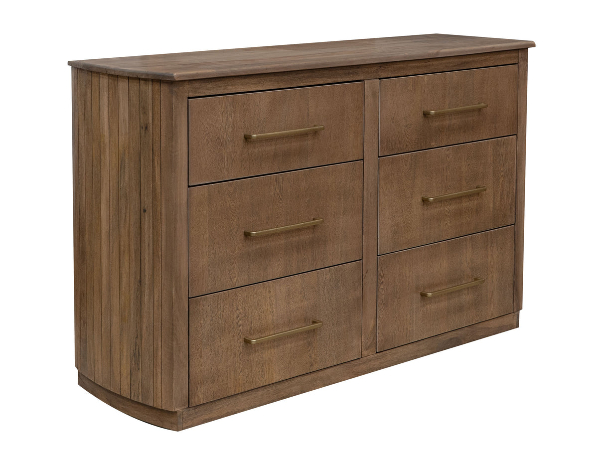 Mezquite Dresser, Brown, 6 Drawer - Mango/Melina