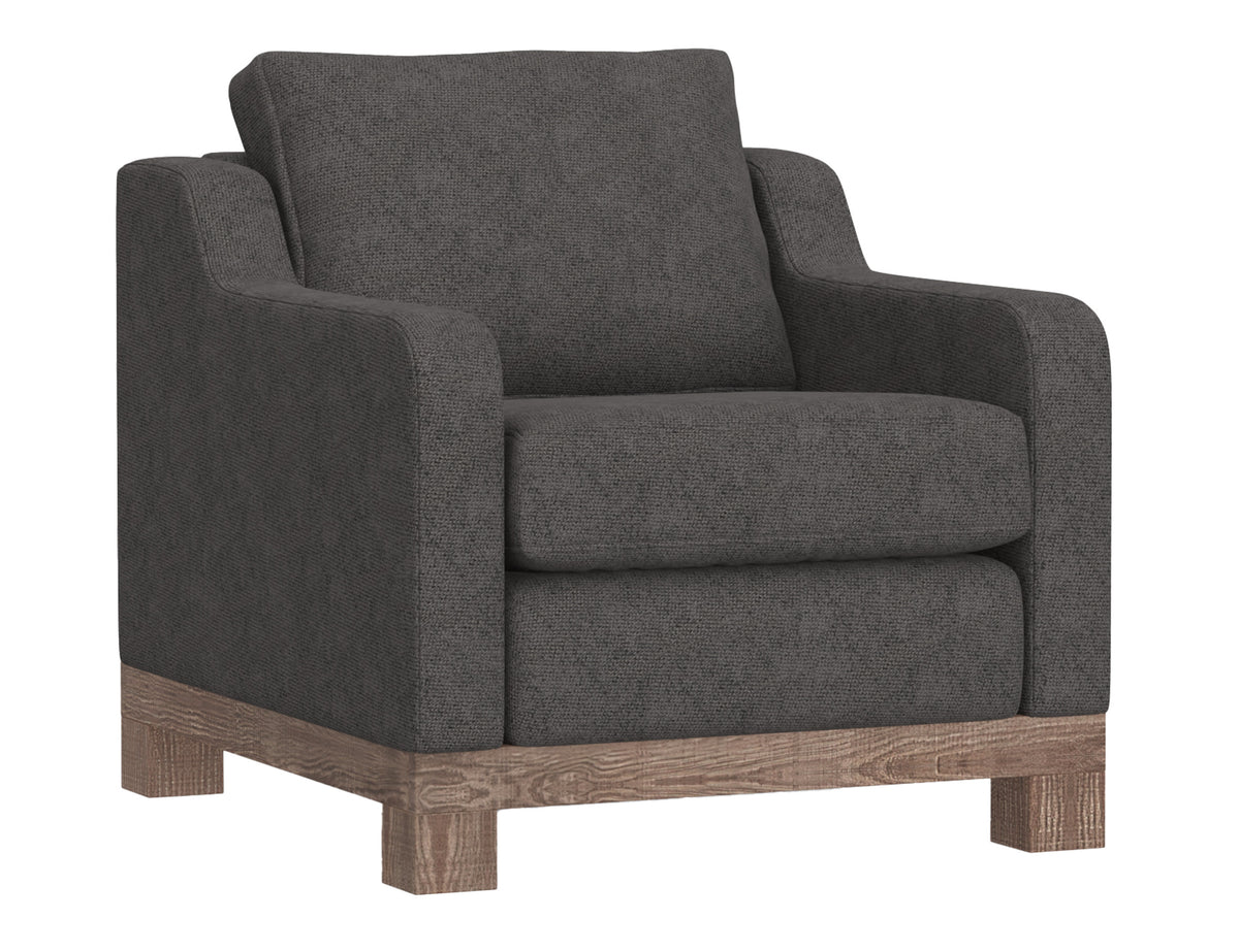 Samba Armchair, Gray, Wooden Frame & Base - IUP298-ACH-121