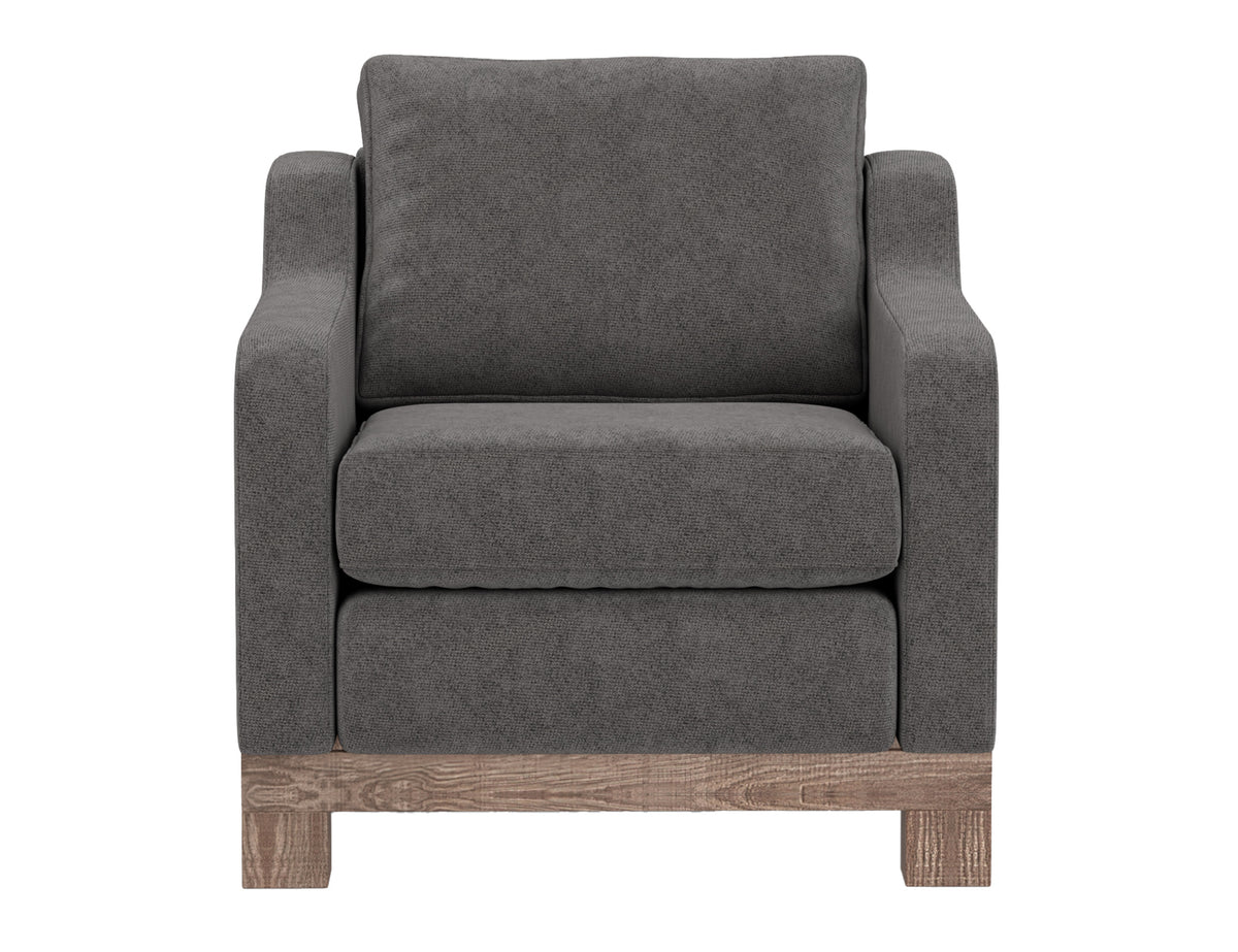 Samba Armchair, Gray, Wooden Frame & Base - IUP298-ACH-121