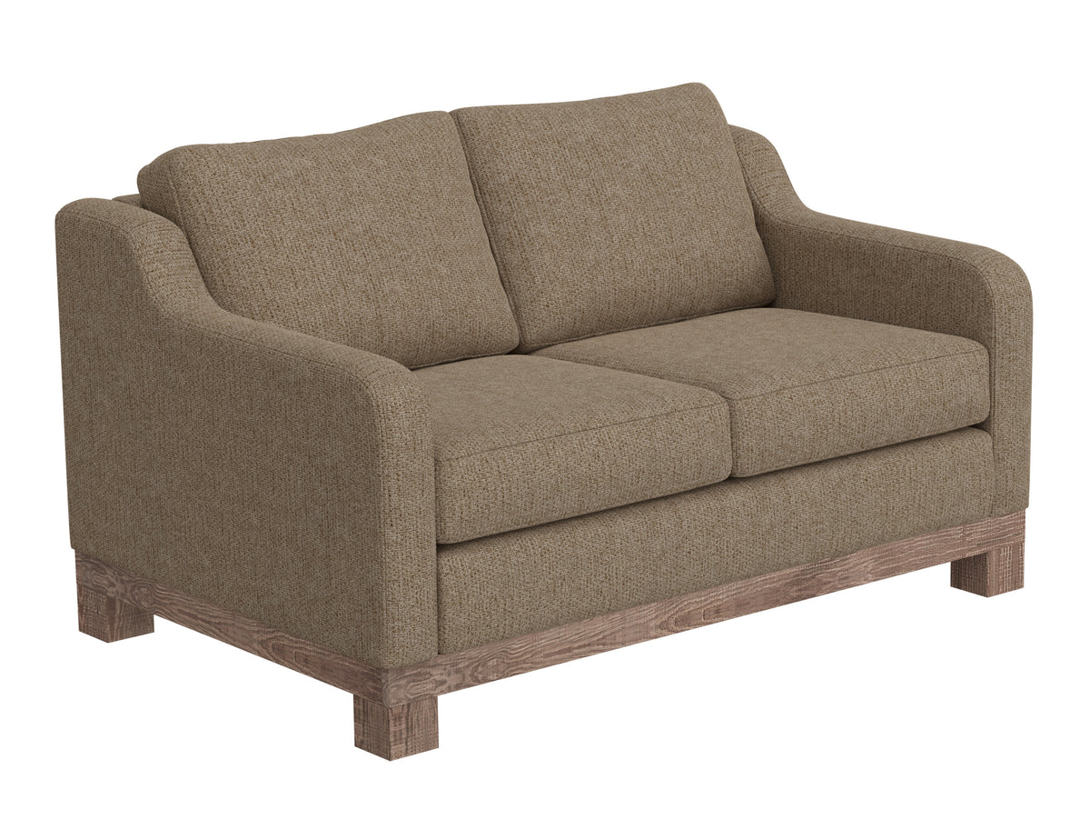 Samba Loveseat, Brown, Wooden Frame & Base, Two-Cushion