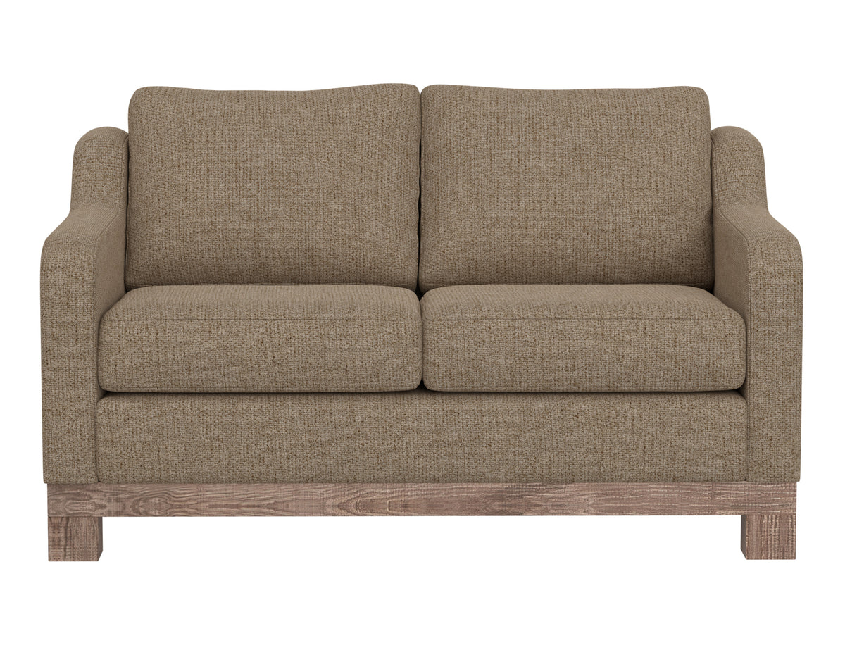 Samba Loveseat, Brown, Wooden Frame & Base, Two-Cushion