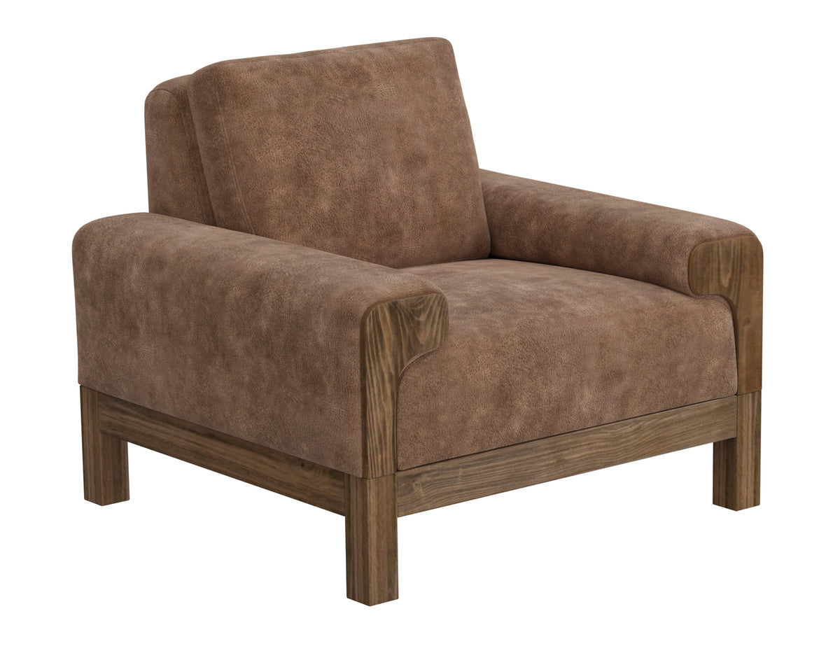 Sedona Armchair, Brown, Wooden Frame & Base - IUP966-ACH-214