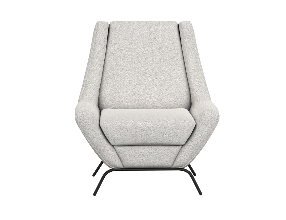 Tyne Armchair, Beige/Black, Wooden Frame & Metal Base - IUP331-ACH-101
