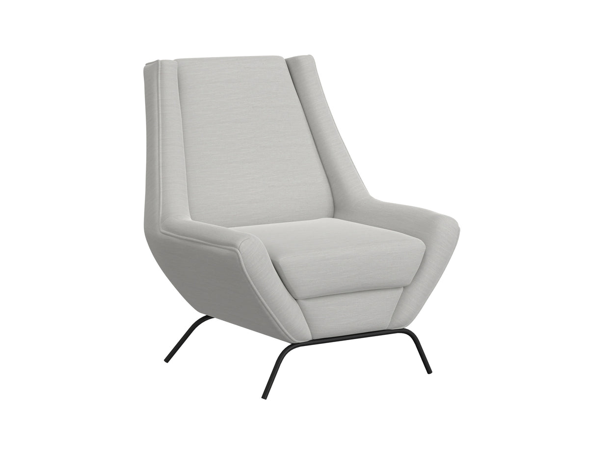Tyne Armchair, Beige/Black, Wooden Frame & Metal Base - IUP331-ACH-131