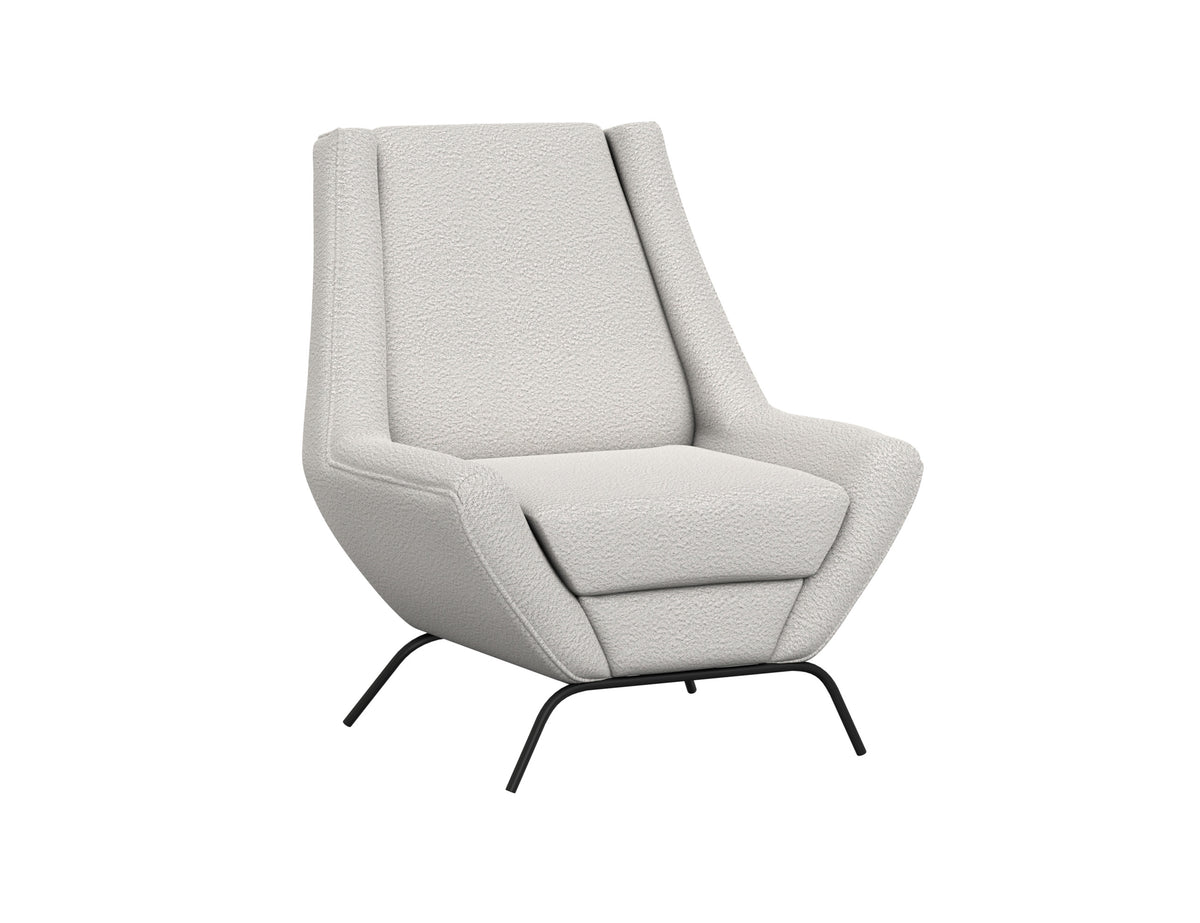 Tyne Armchair, Beige/Black, Wooden Frame & Metal Base - IUP331-ACH-101