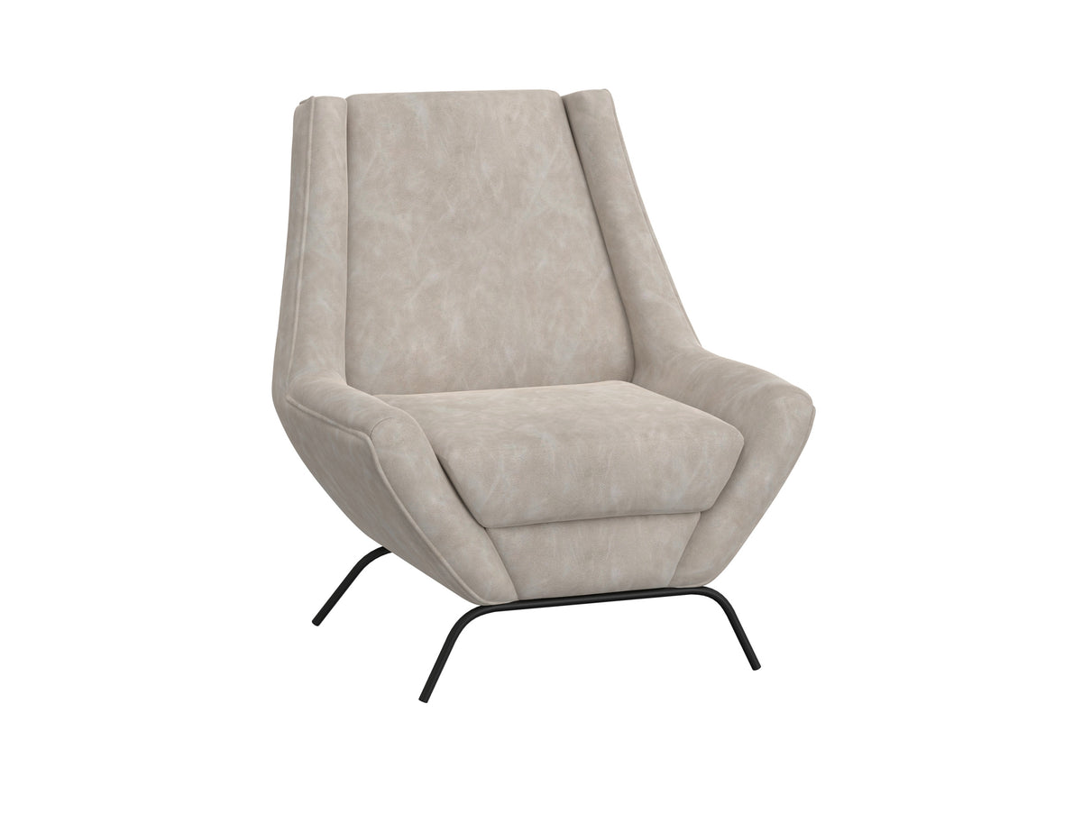 Tyne Armchair, Gray/Black, Wooden Frame & Metal Base - IUP331-ACH-210