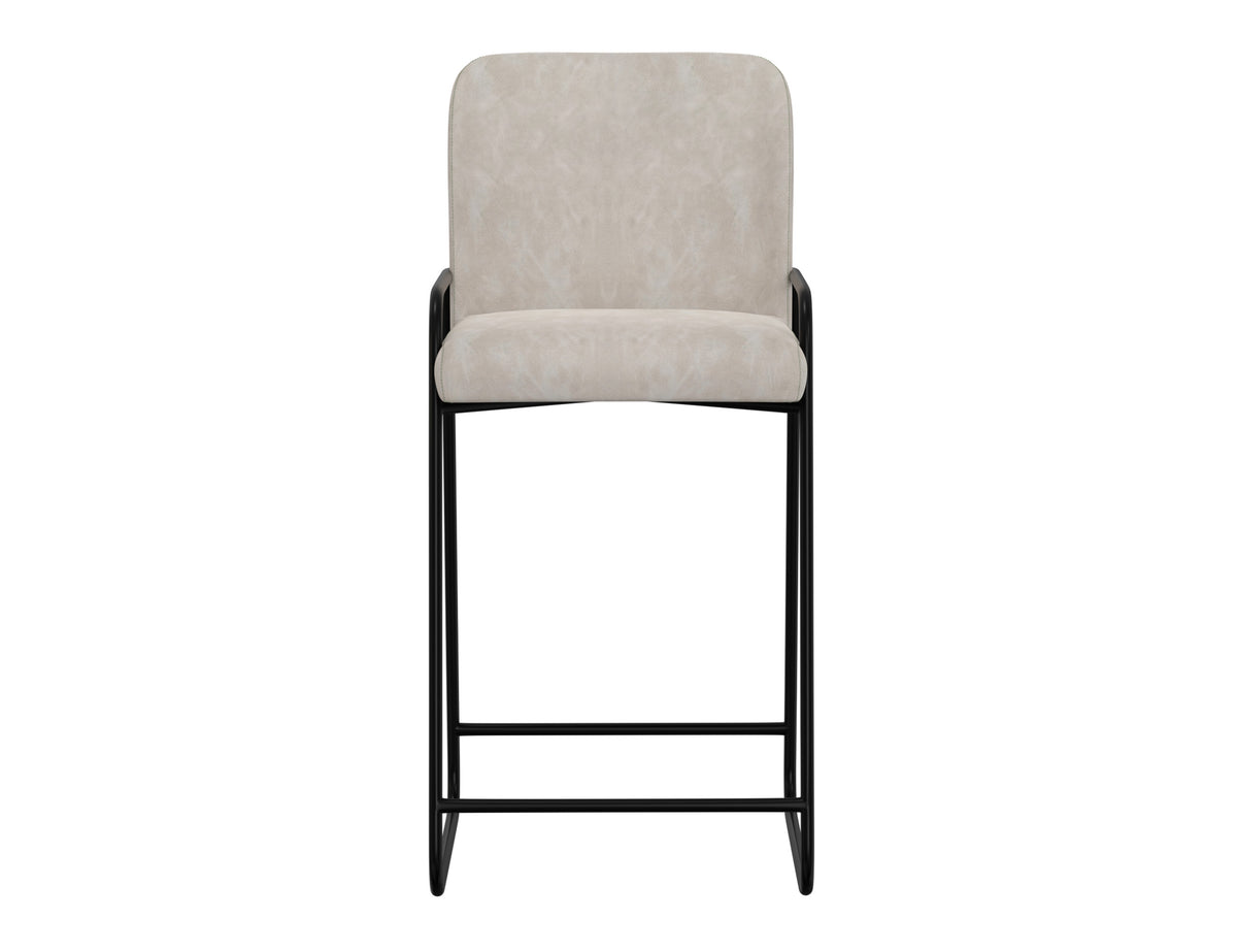 Seating Upholstered Barstool, Gray/Black, Wooden Frame & Metal Base, Barstool 30" - IUP800-BST30-210