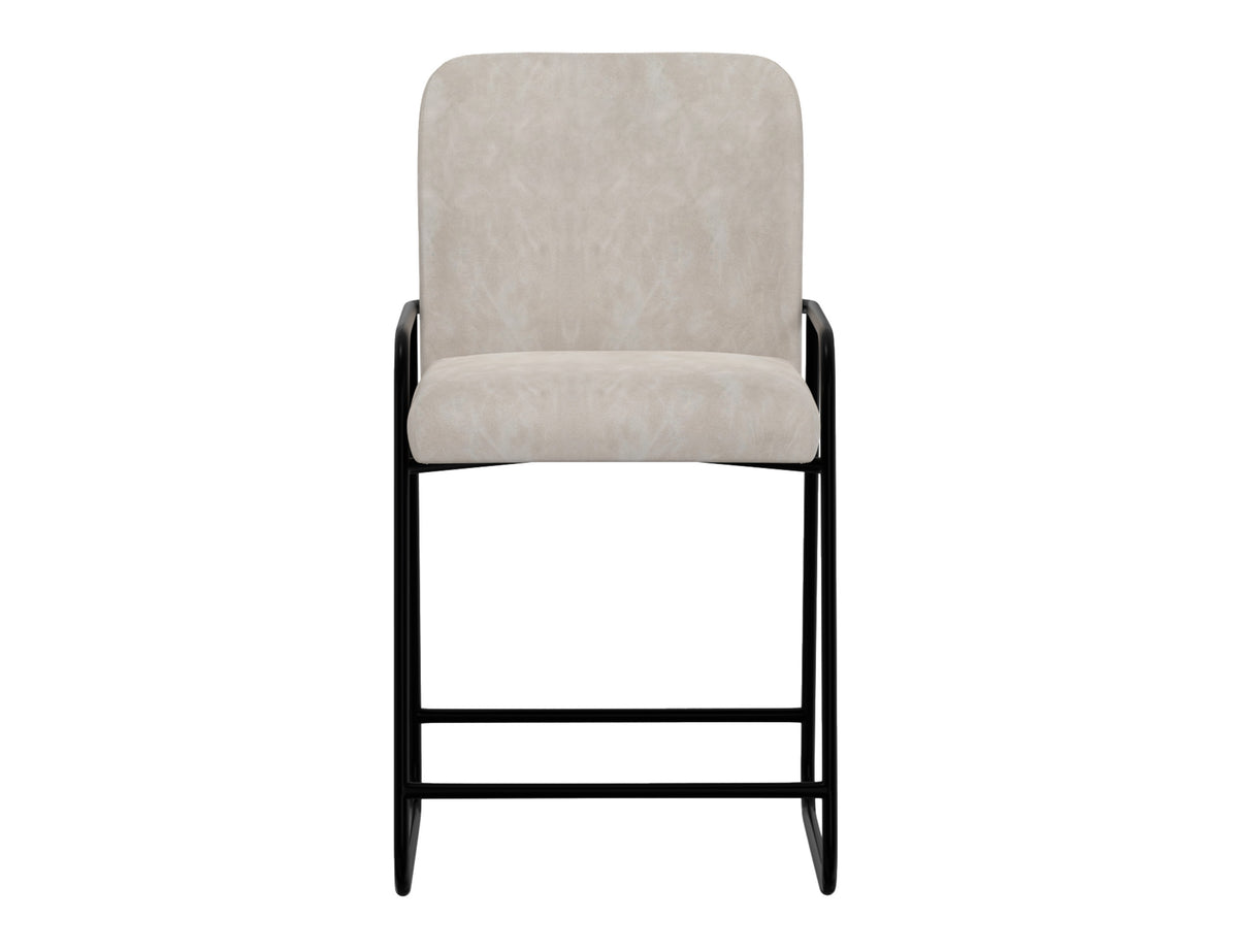 Seating Upholstered Barstool, Gray/Black, Wooden Frame, Barstool 24"