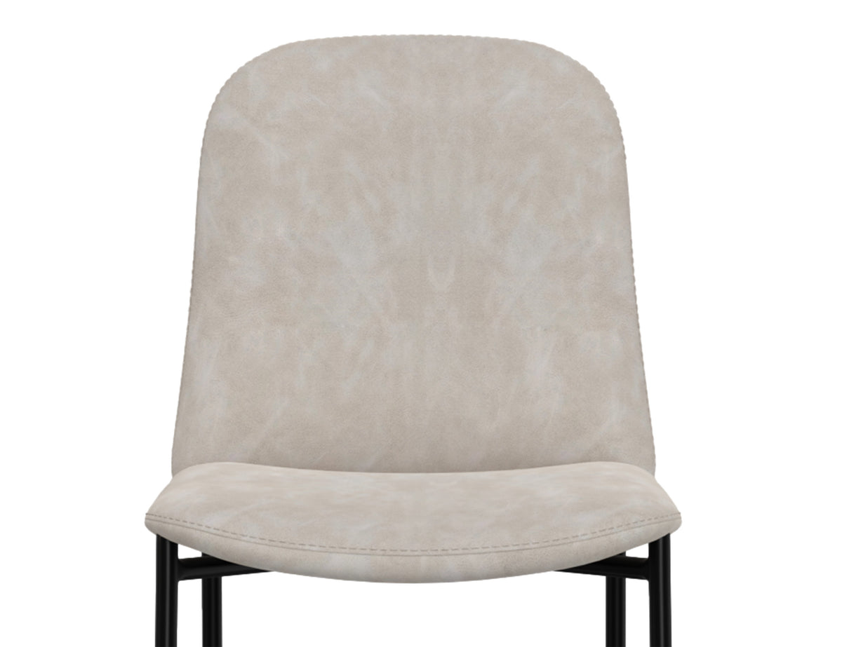 Seating Upholstered Barstool, Gray/Black, Wooden Frame & Metal Base, Barstool 30" - IUP803-BST30-210