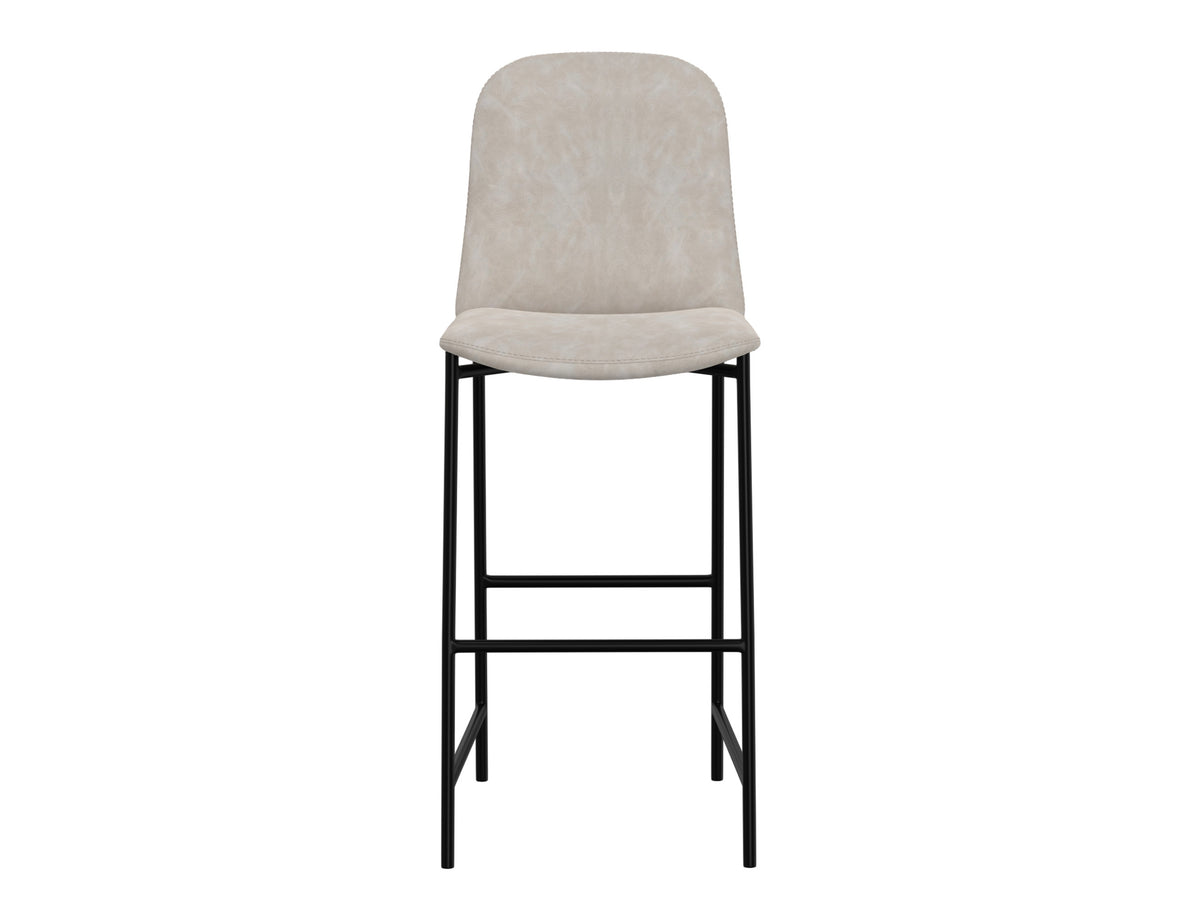 Seating Upholstered Barstool, Gray/Black, Wooden Frame & Metal Base, Barstool 30" - IUP803-BST30-210