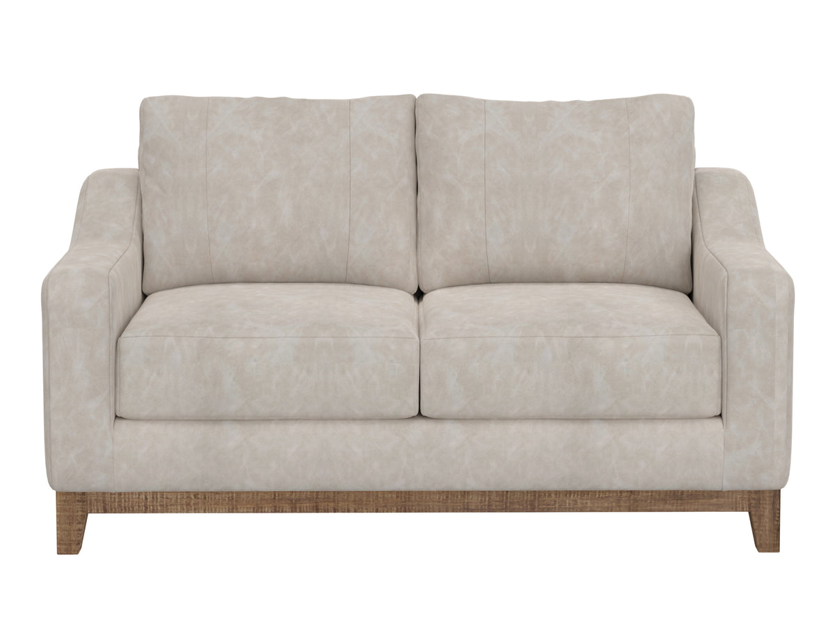 Olivo Loveseat, Gray, Wooden Frame & Base