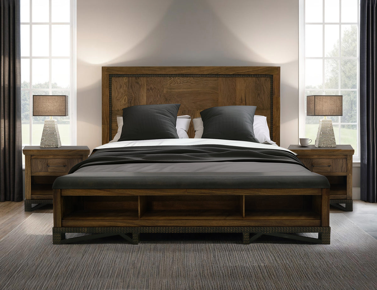 Walnut Rails, Brown, 5/0 Queen