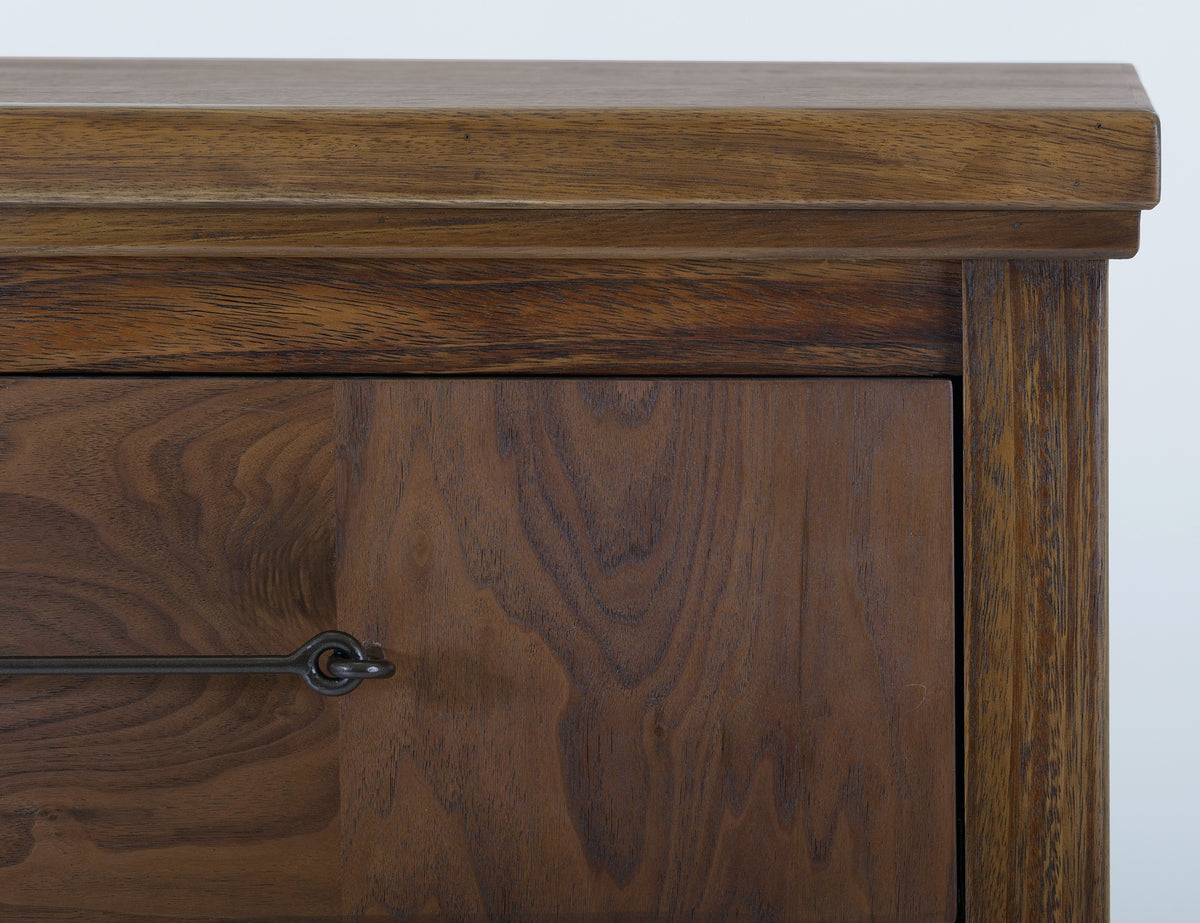 Walnut Chest, Brown, 4 Drawer