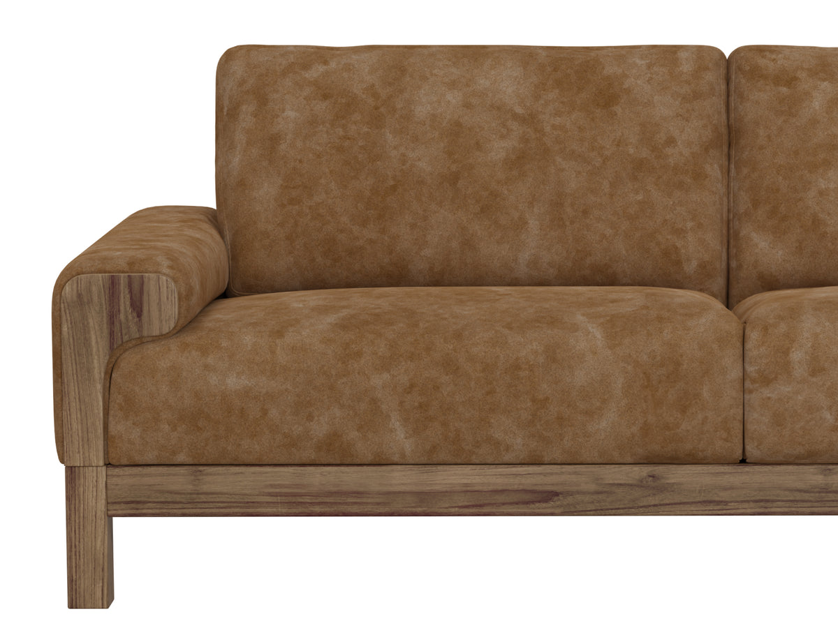 Sedona Sofa, Orange, Wooden Frame & Base