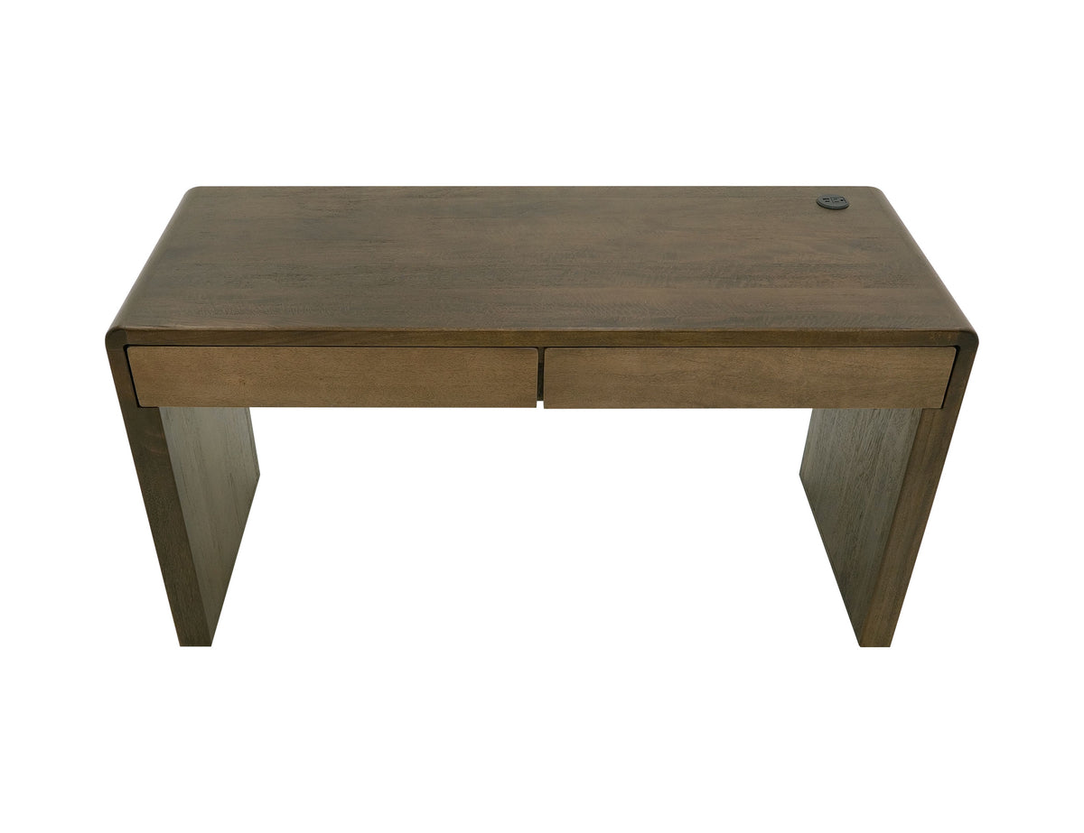 Tamesis Desk, Brown, 2 Drawer