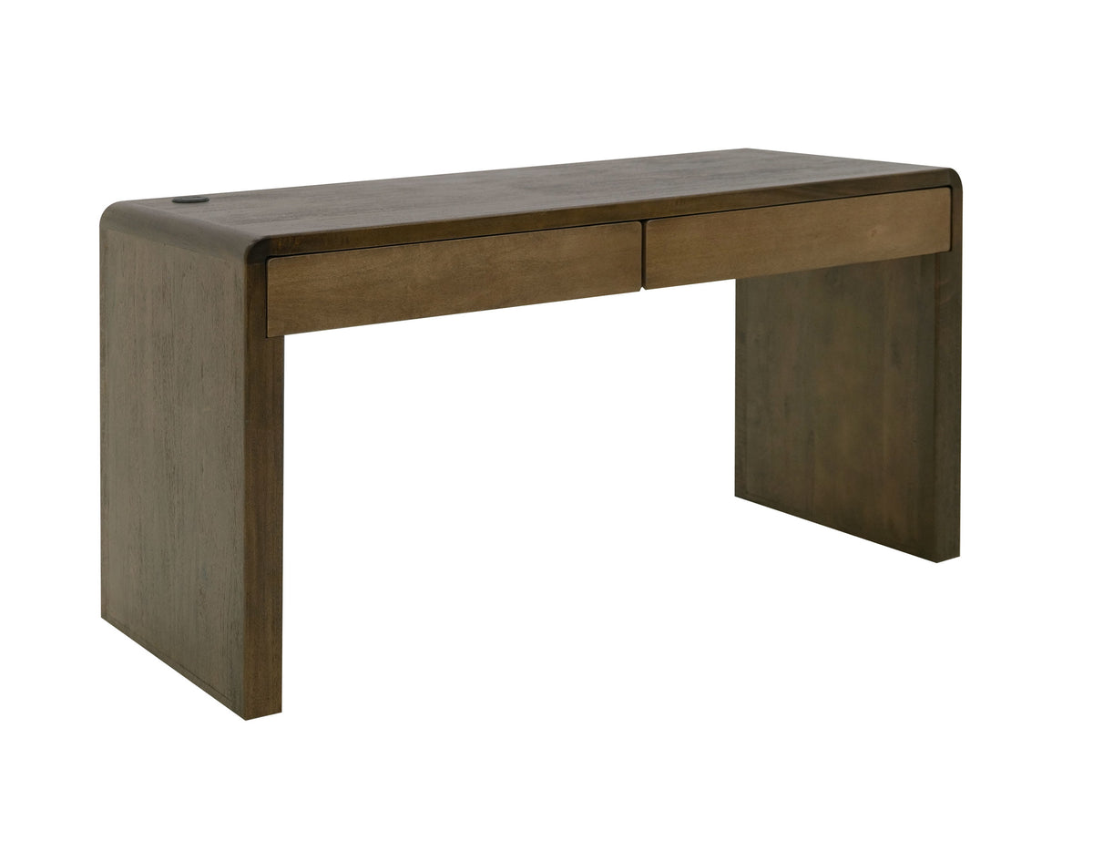 Tamesis Desk, Brown, 2 Drawer