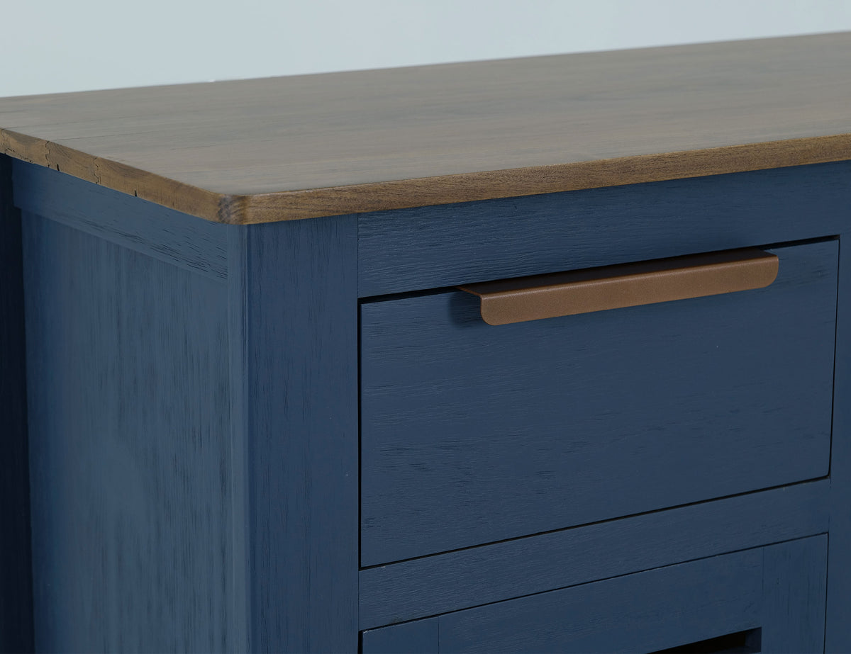 Bonfire Buffet, Blue, 6 Drawer, 2 Door