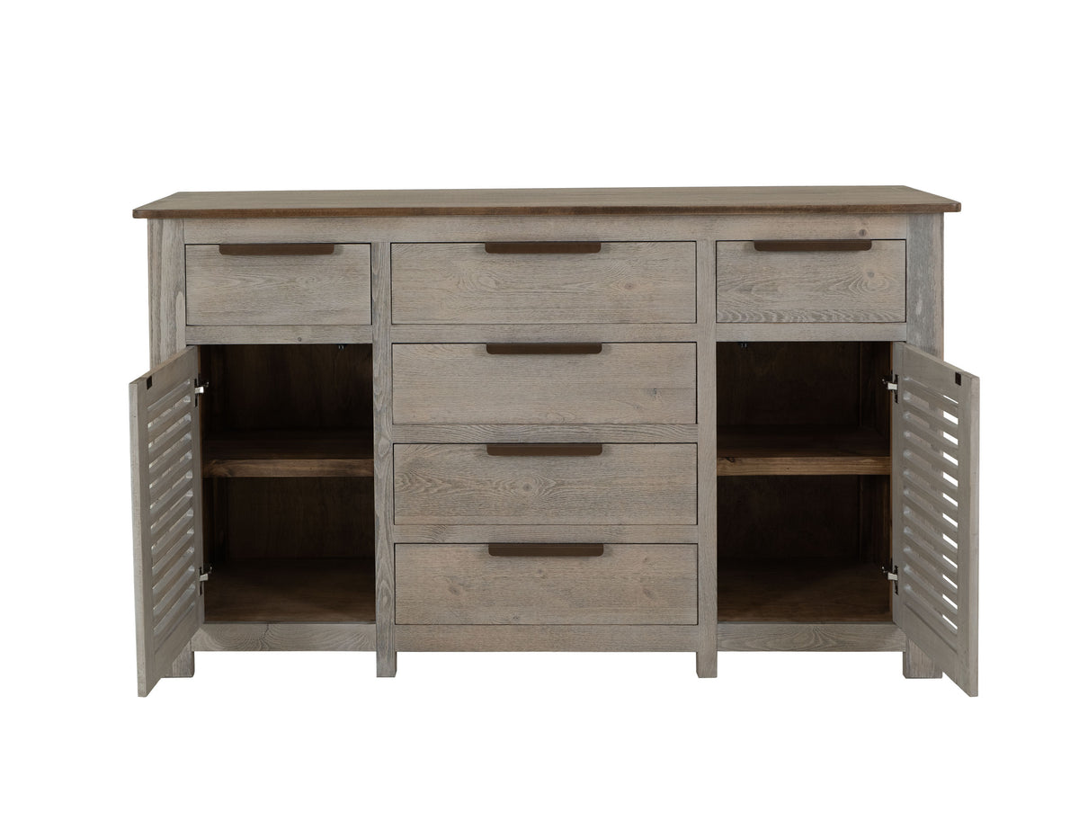 Bonfire Buffet, Beige, 6 Drawer, 2 Door