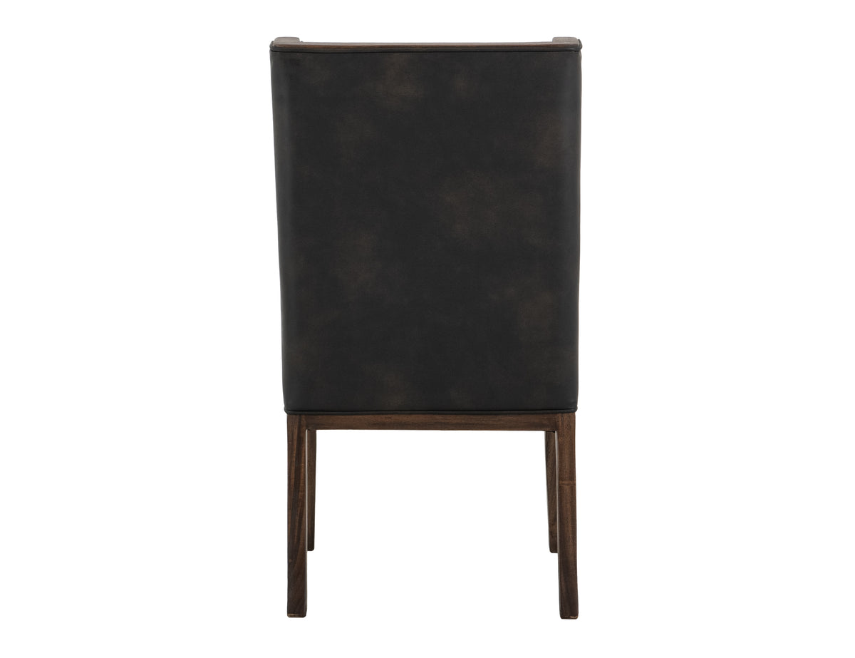 Walnut Upholstered Chair, Brown/Black, Wooden Chair