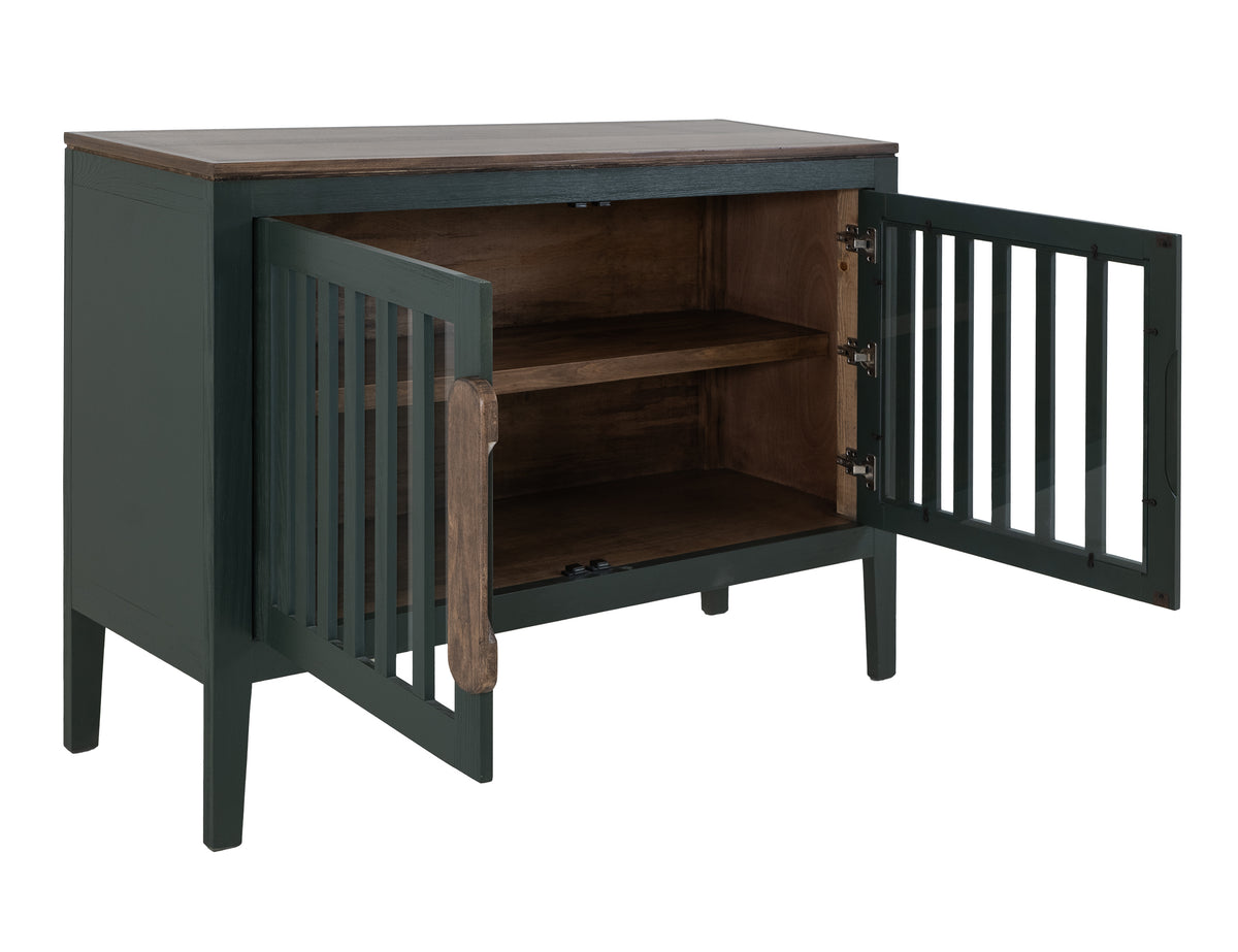 Autumn Console, Green, 2 Door, 1 Shelf, Cosole