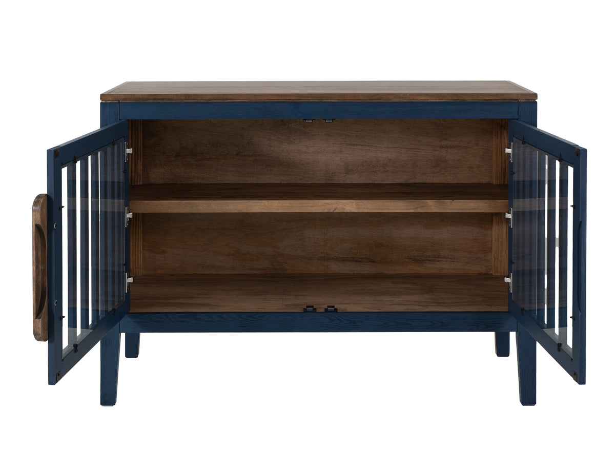 Autumn Console, Blue, 2 Door, 1 Shelf, Cosole