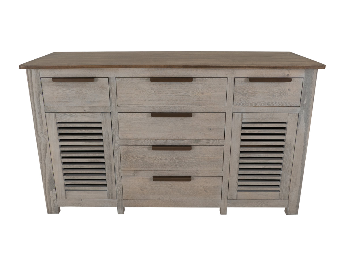 Bonfire Buffet, Beige, 6 Drawer, 2 Door