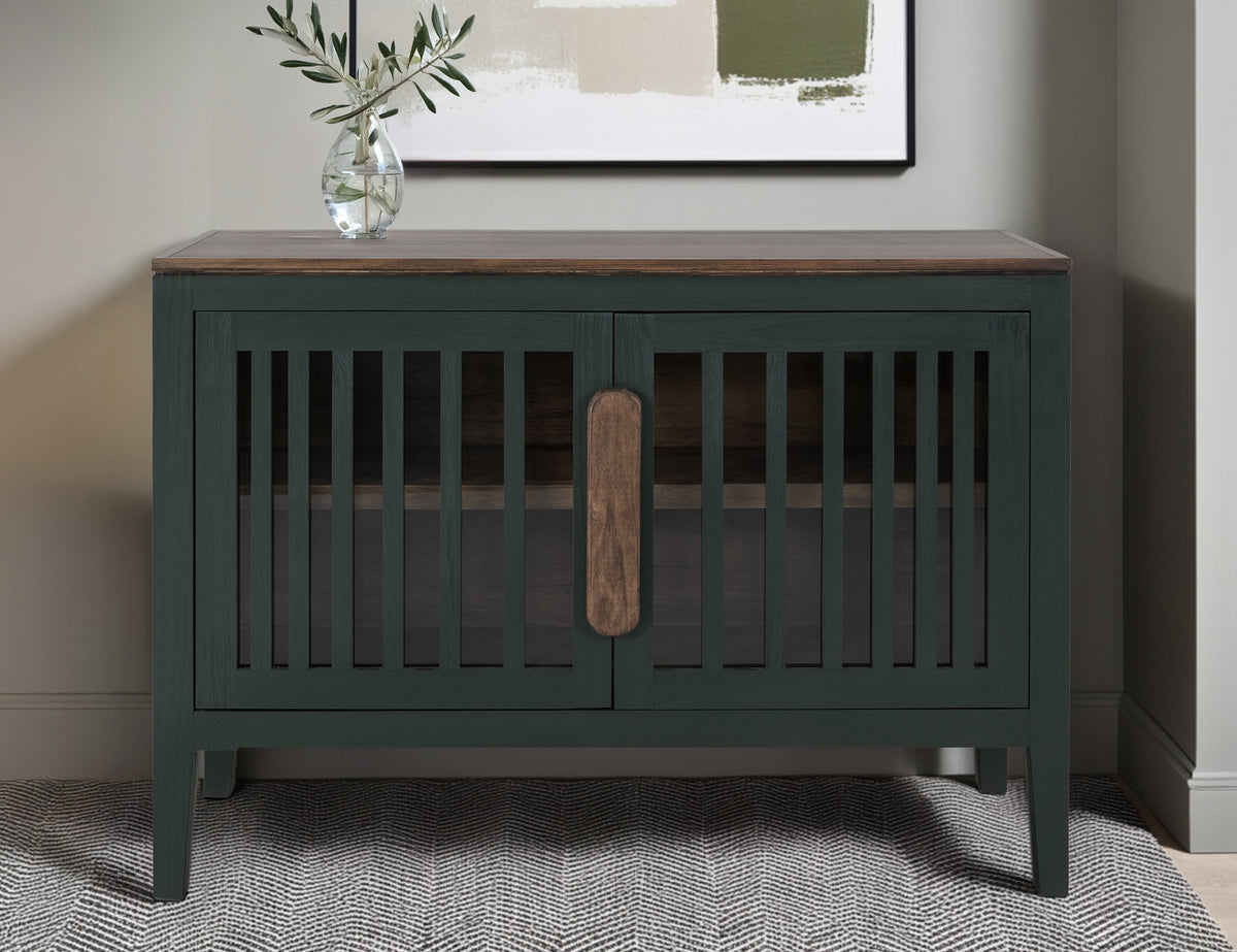Autumn Console, Green, 2 Door, 1 Shelf, Cosole