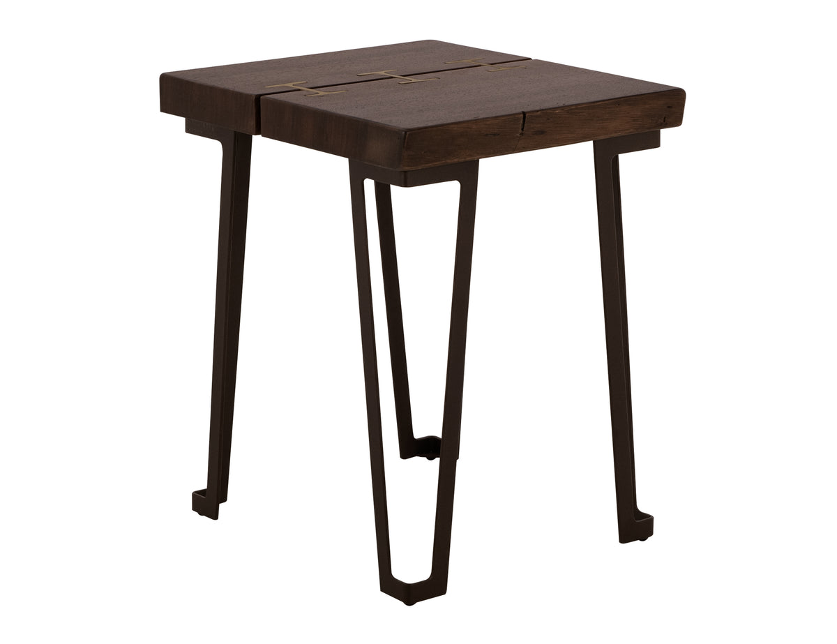Walnut Chairside Table, Brown