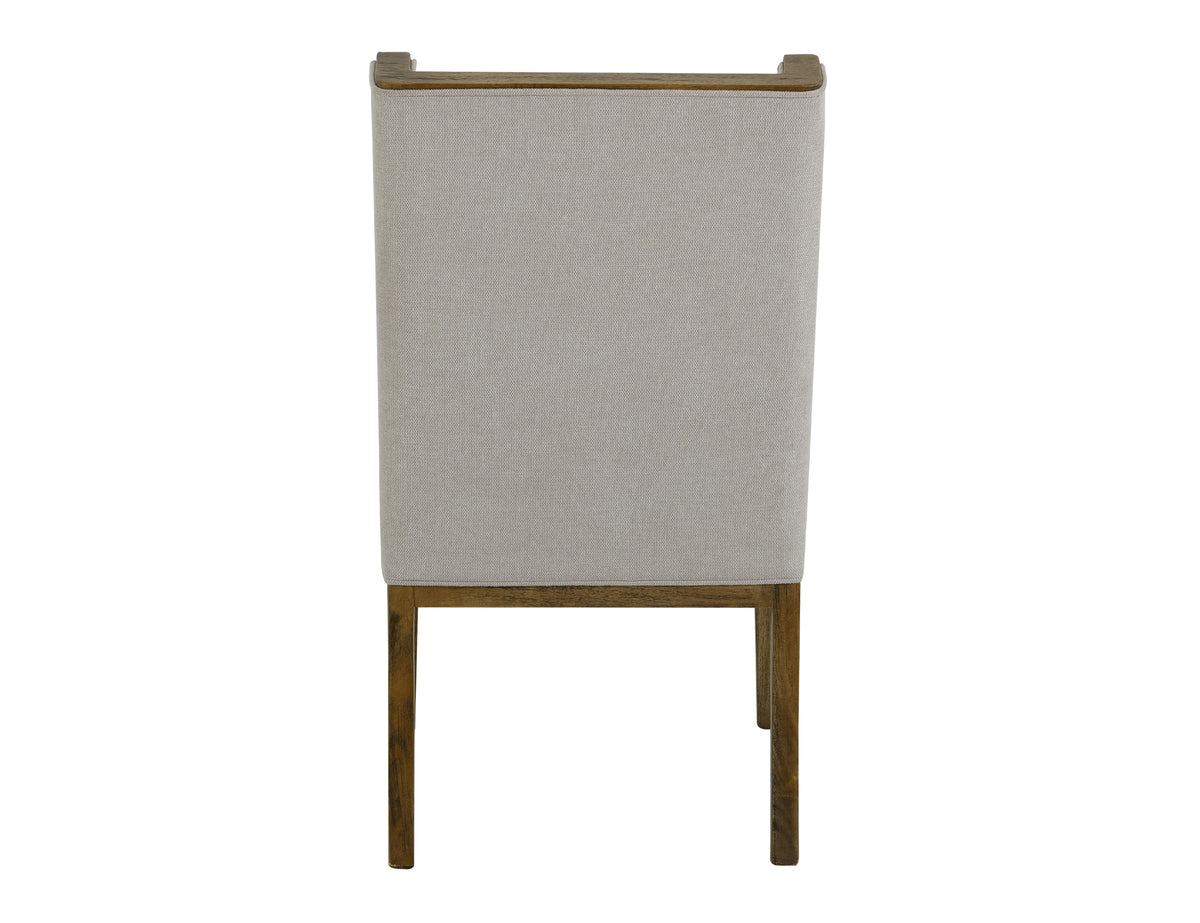 Balam Upholstered Chair, Ivory, Wooden Chair