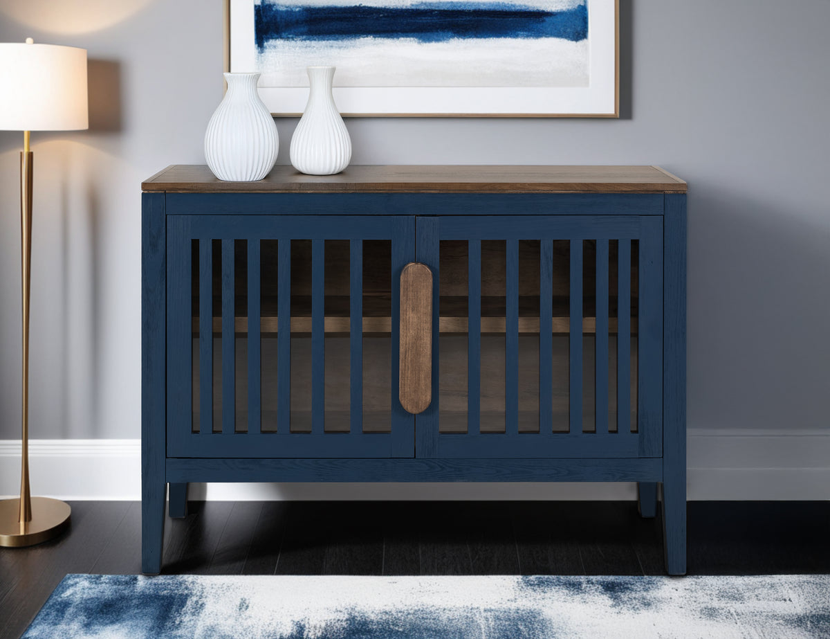 Autumn Console, Blue, 2 Door, 1 Shelf, Cosole