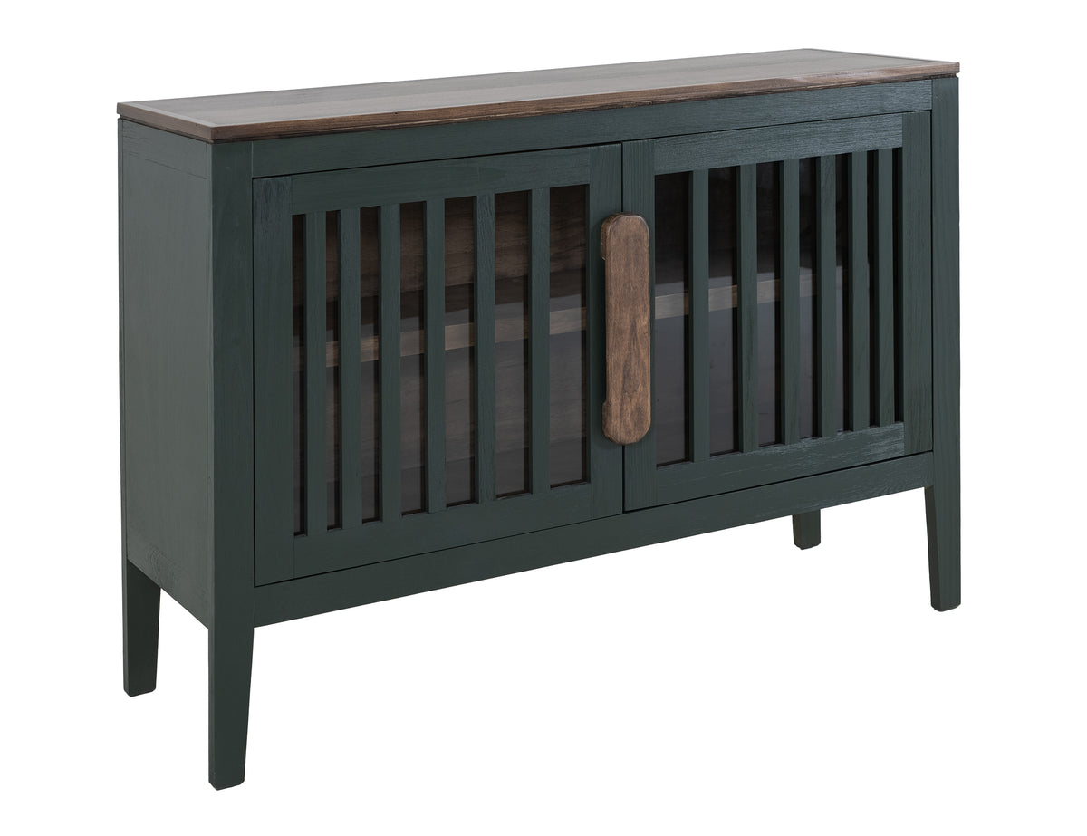 Autumn Console, Green, 2 Door, 1 Shelf, Cosole