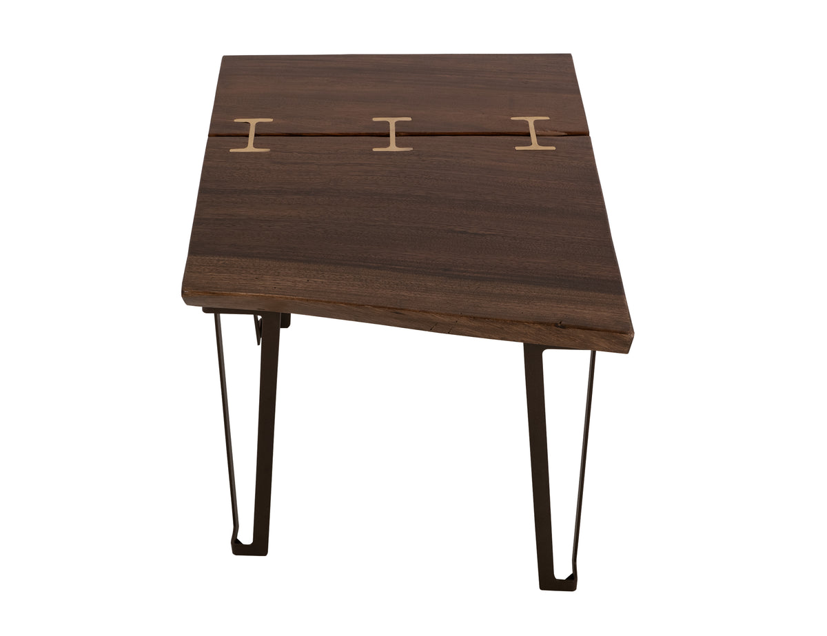 Walnut End Table, Brown