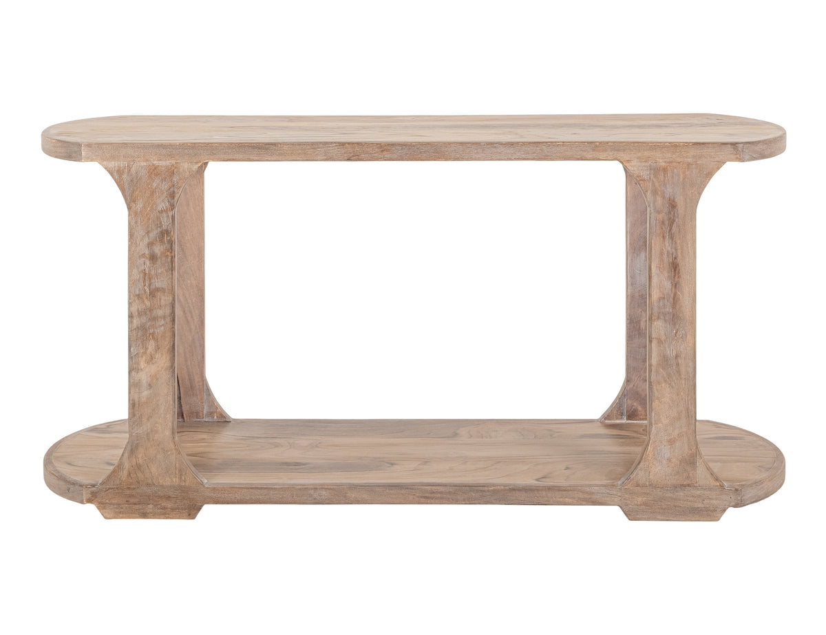 White Balam Sofa Table, White, 1 Shelf