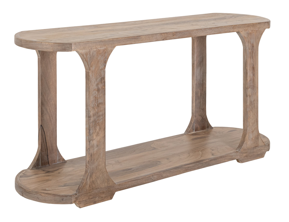 White Balam Sofa Table, White, 1 Shelf