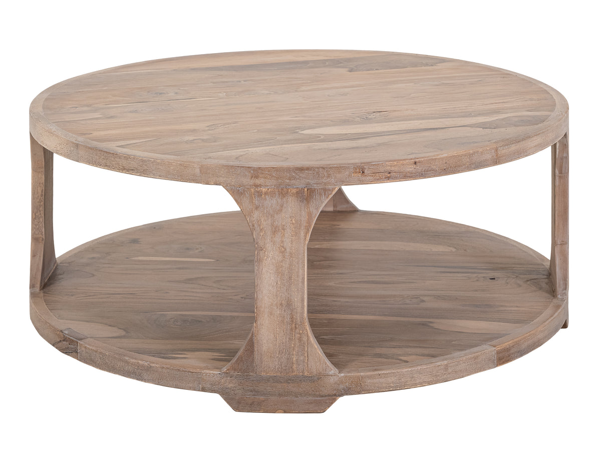 White Balam Cocktail Table, White, 1 Shelf