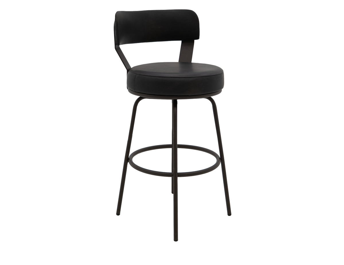 Maison Upholstered Barstool, Wooden Frame & Metal Base, Barstool 24" - IUP701-BST24-216