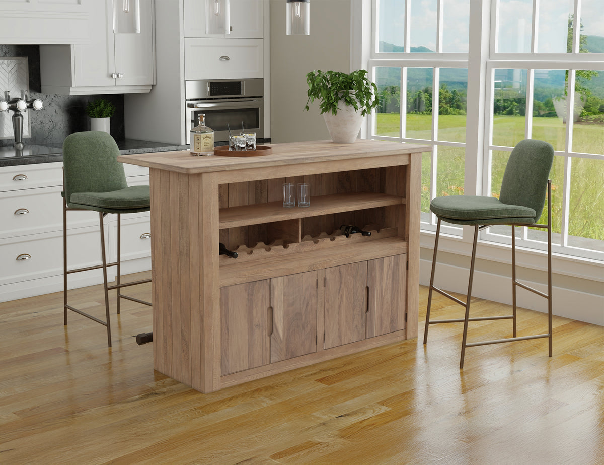 Natural Parota Bar, Brown, 4 Door Wooden