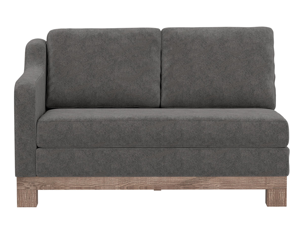 Samba Loveseat, Gray, Wooden Frame & Base, Sectional - IUP298-LOV-LF-121