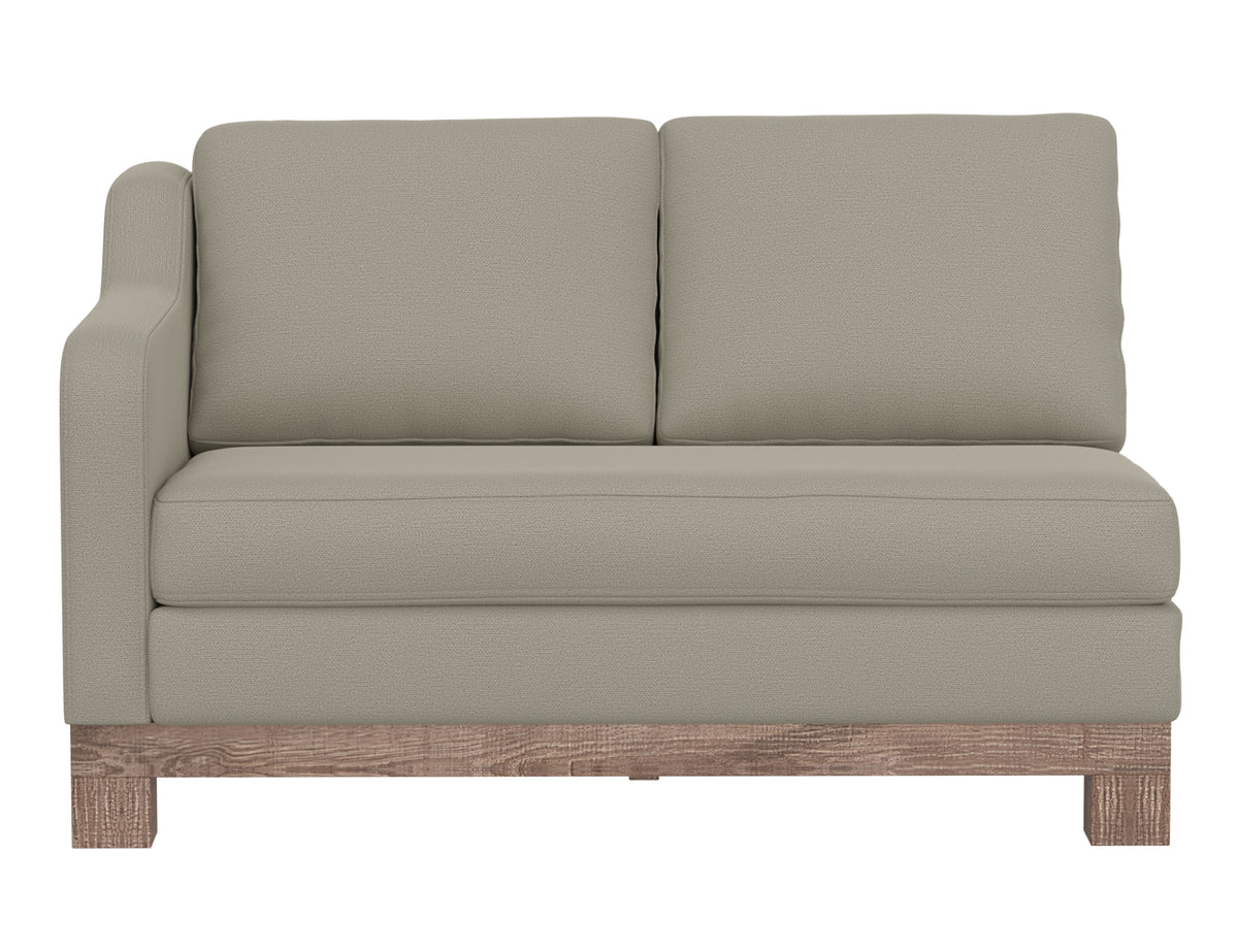 Samba Loveseat, Gray, Wooden Frame & Base, Sectional - IUP298-LOV-LF-151