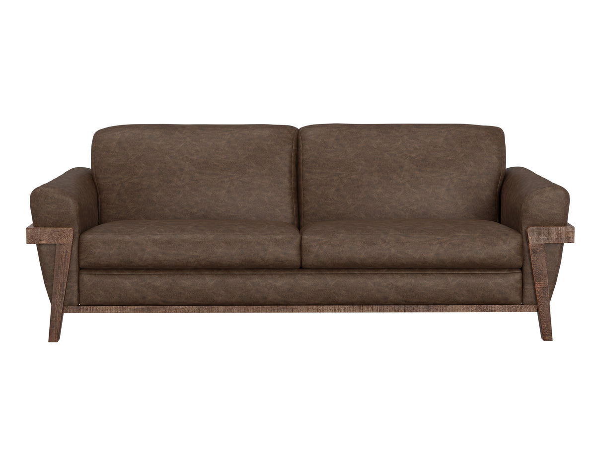 Loft Brown Sofa, Brown, Wooden Frame & Base - IUP644-SOF-212