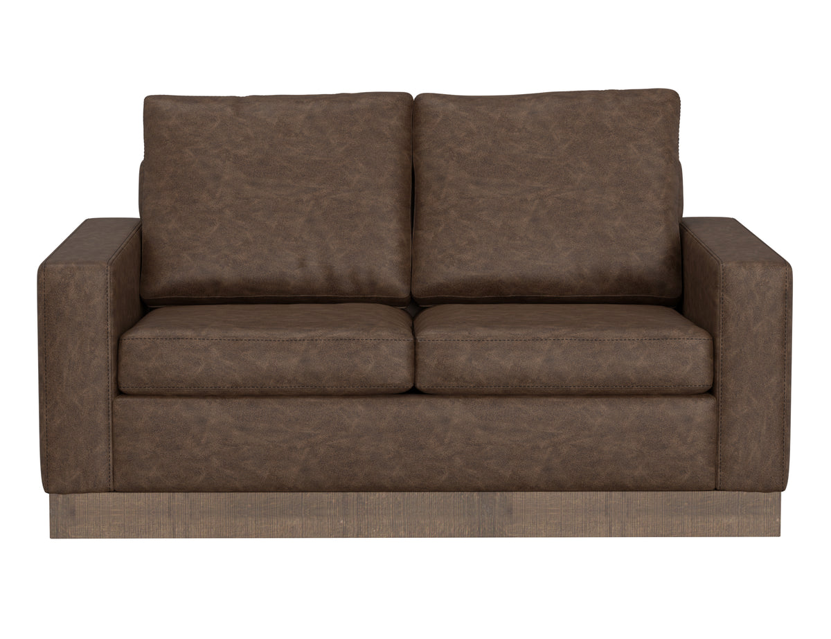 Georgia Loveseat, Brown, Wooden Frame & Base - IUP722-LOV-212