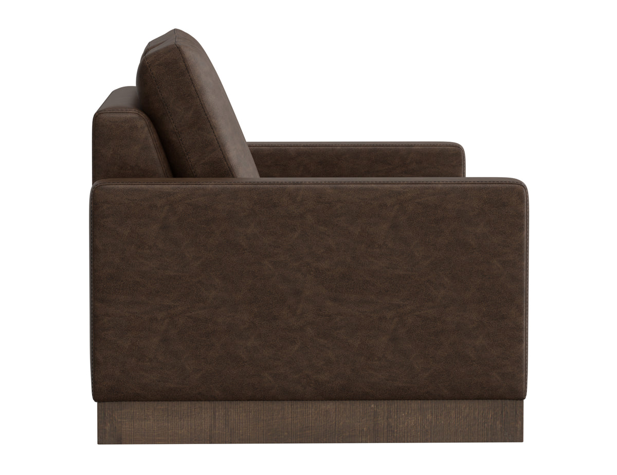 Georgia Loveseat, Brown, Wooden Frame & Base - IUP722-LOV-212